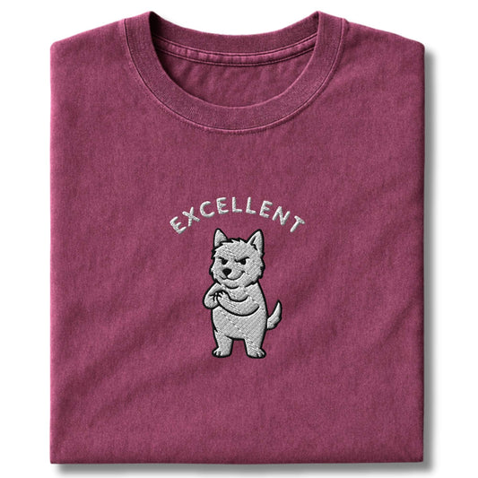 Embroidered Westie Excellent T-Shirt