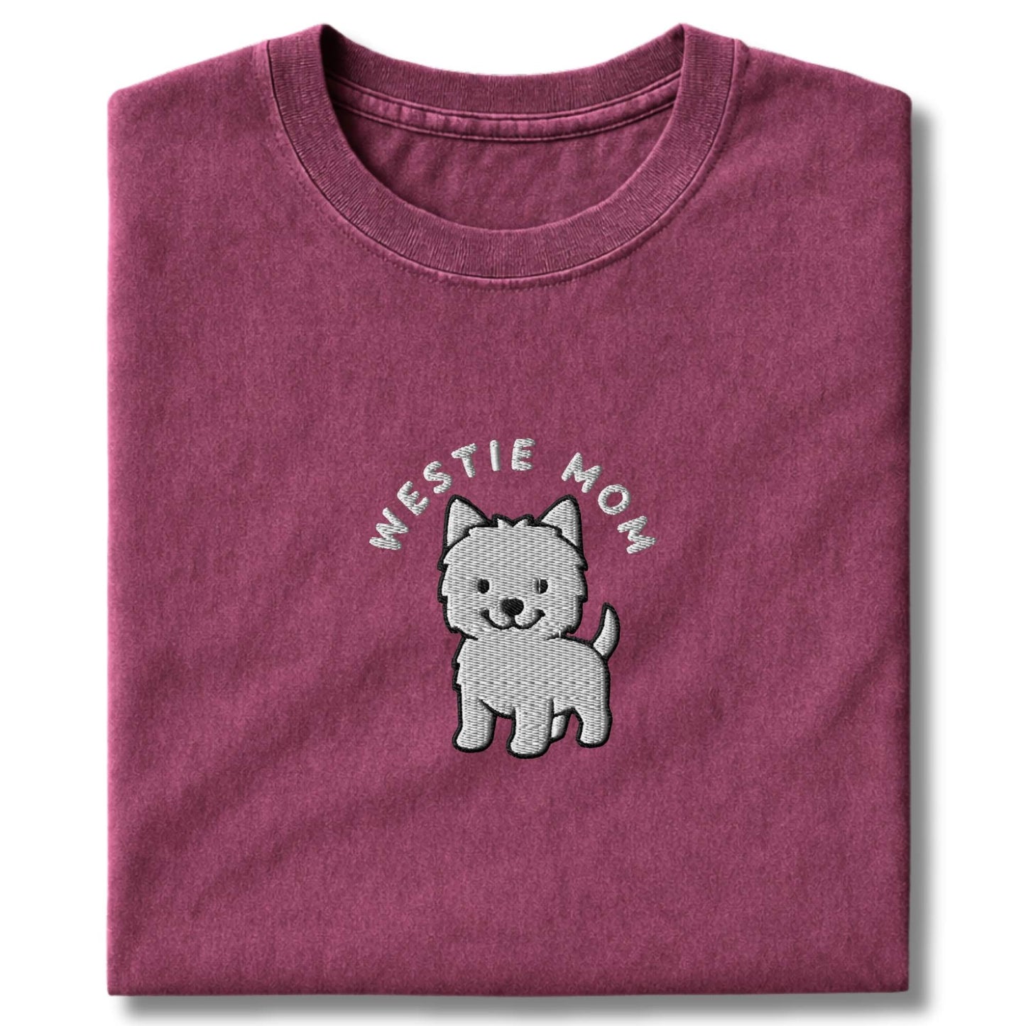 Embroidered Westie Mom T-Shirt