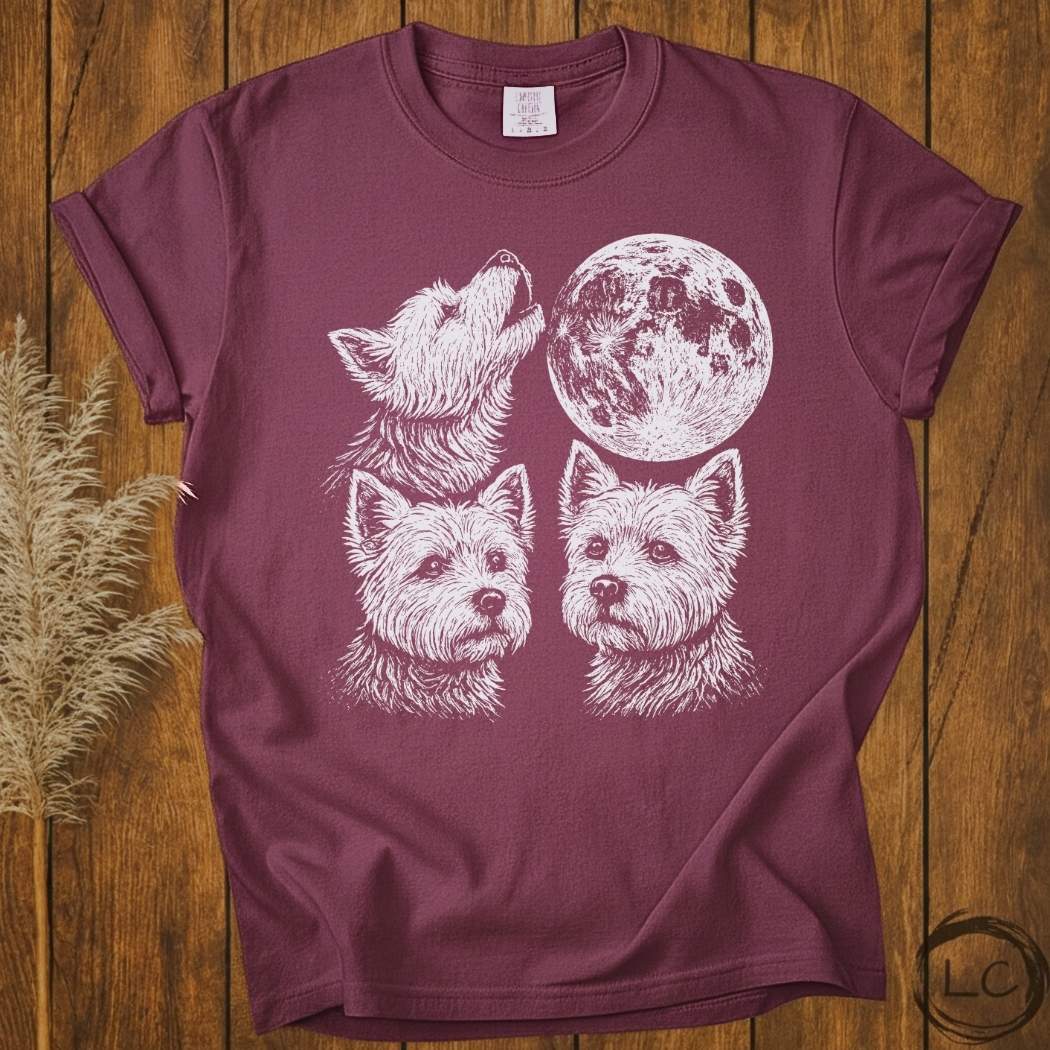 Three Westie Moon T-Shirt