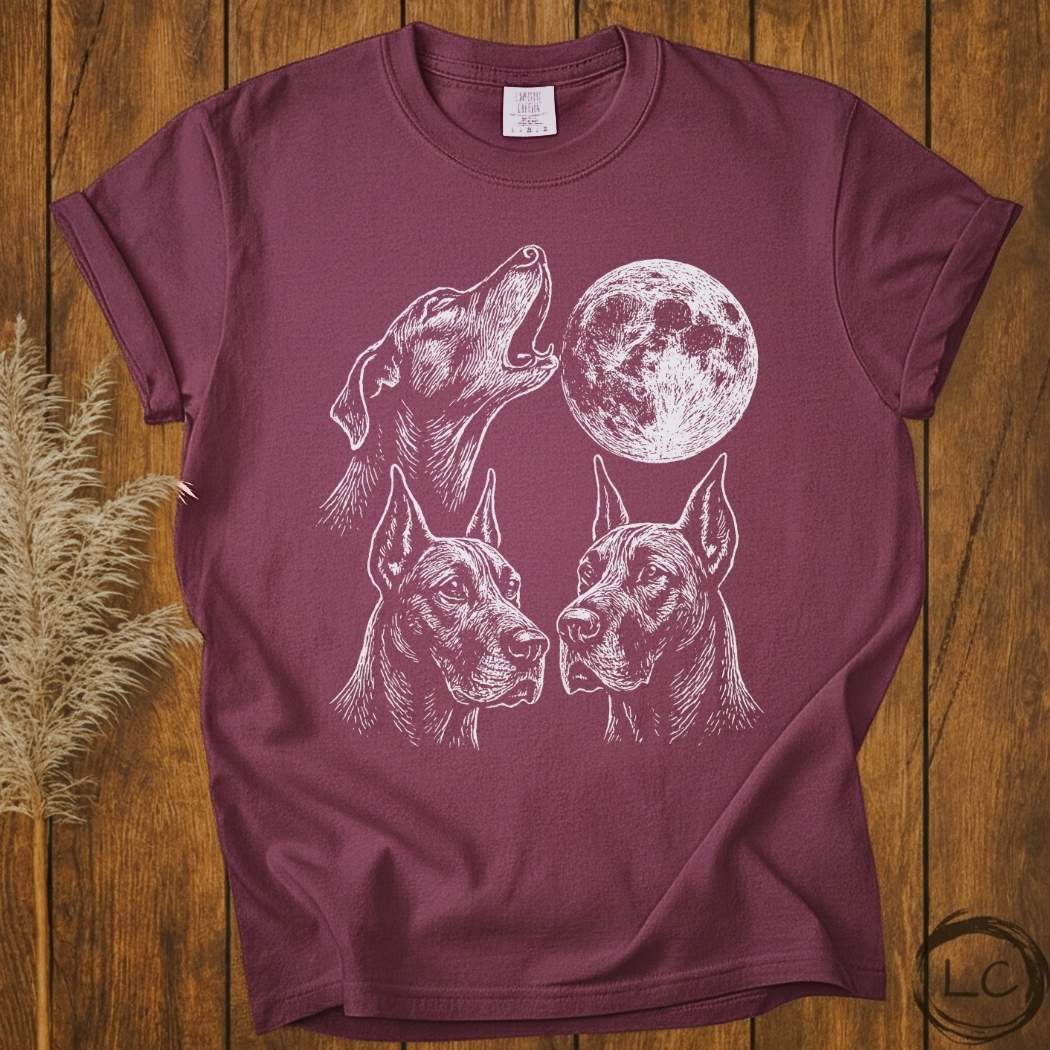 Three Great Dane Moon T-Shirt