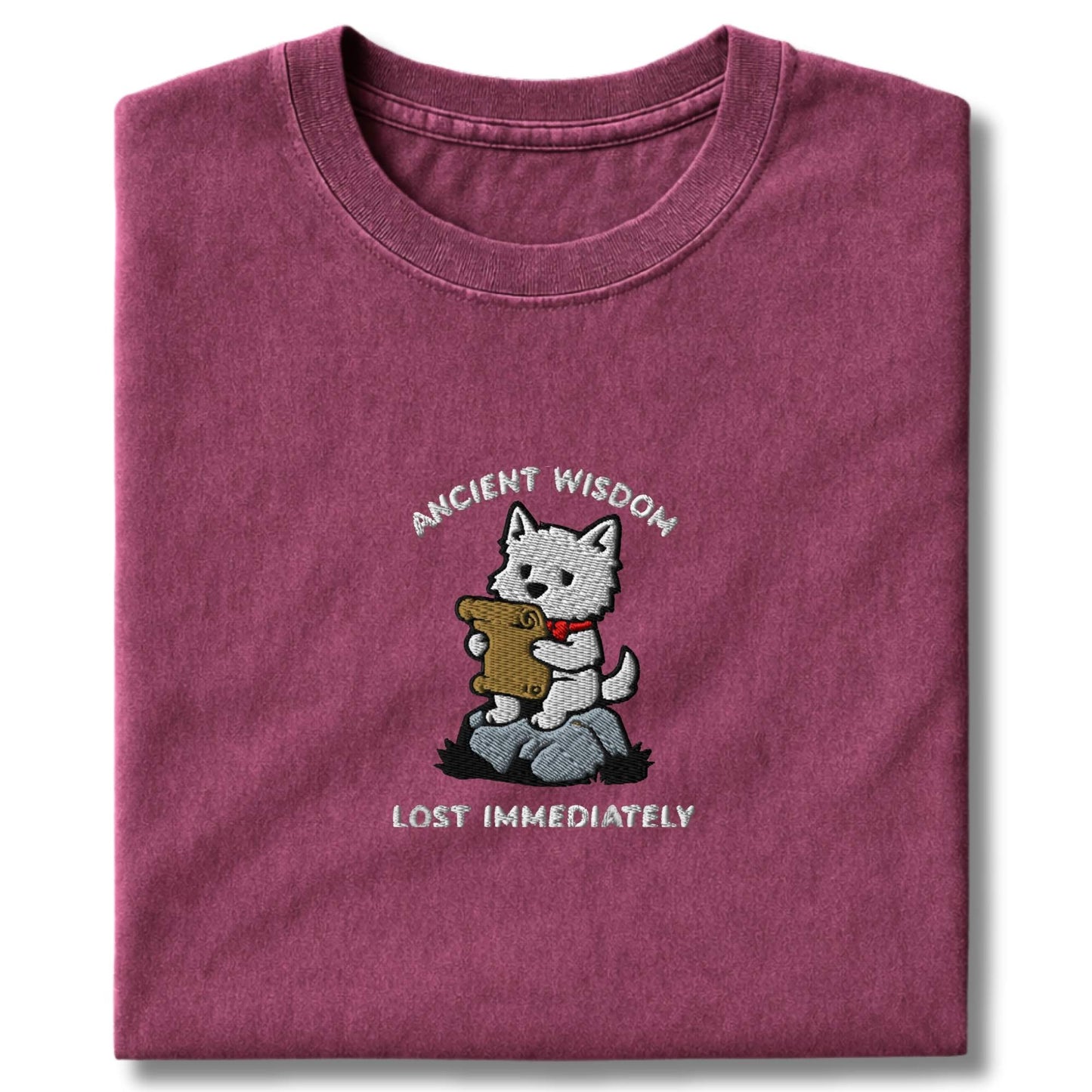 Embroidered Westie Wisdom T-Shirt