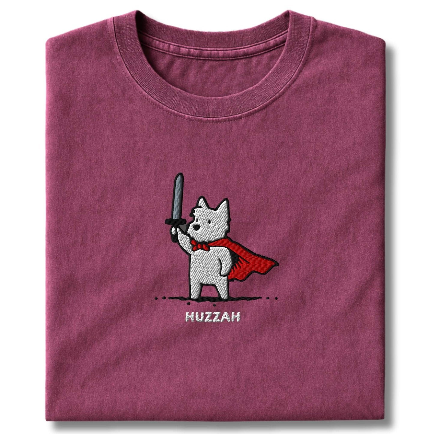Embroidered Westie Huzzah T-Shirt