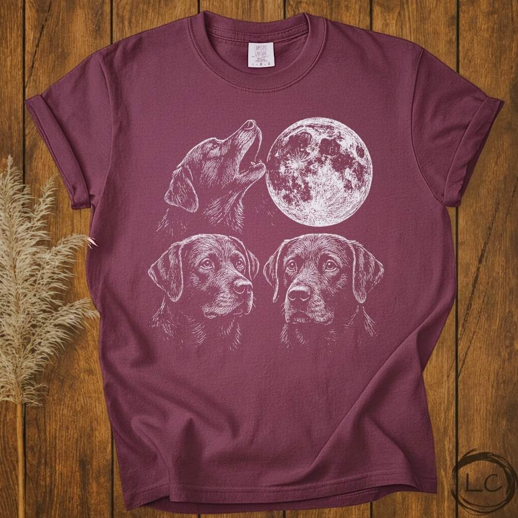 Three Labrador Retriever Moon T-Shirt