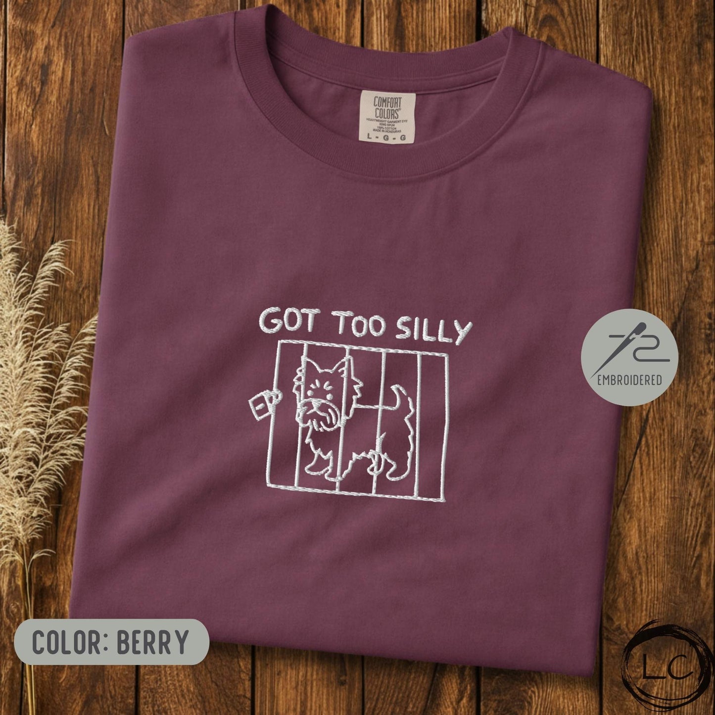 Embroidered Yorkie Got Too Silly T-Shirt