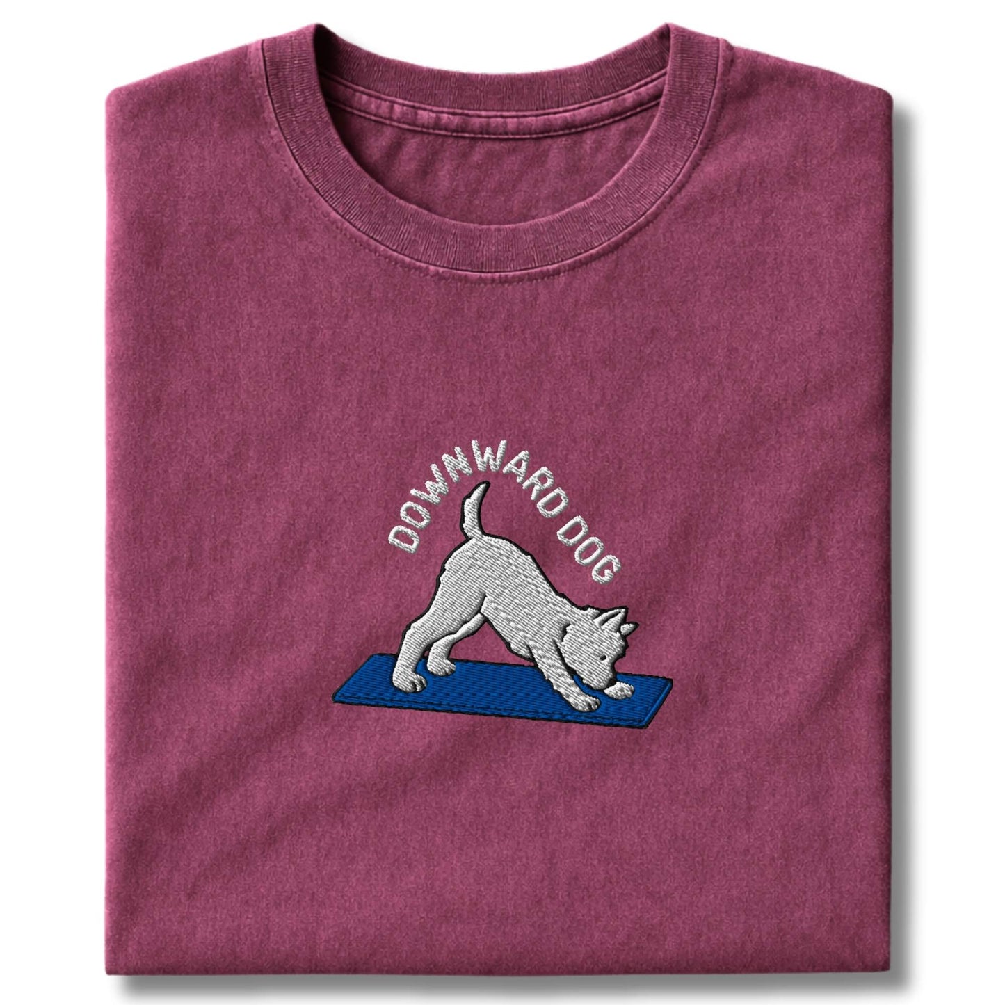 Embroidered Westie Downward Dog T-Shirt