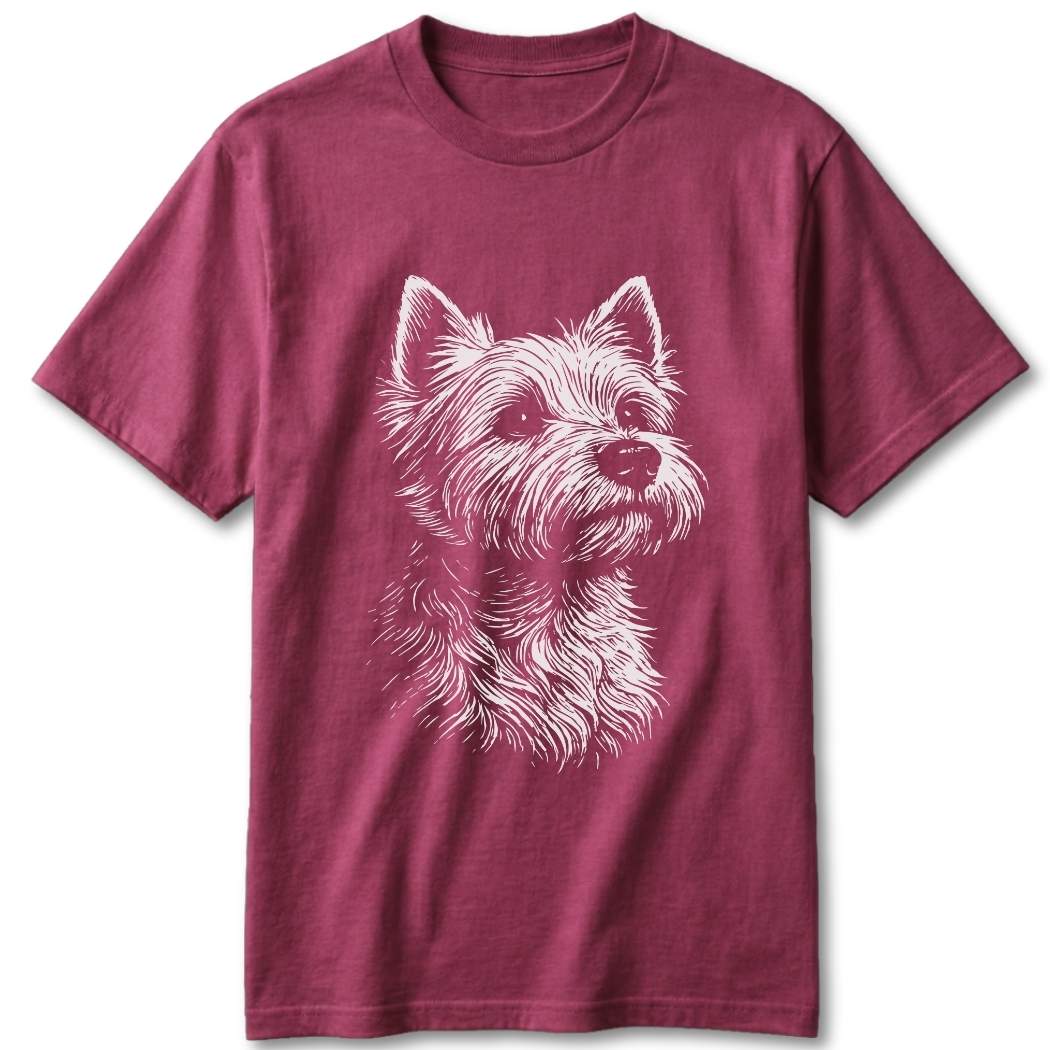 Westie Line Print T-Shirt