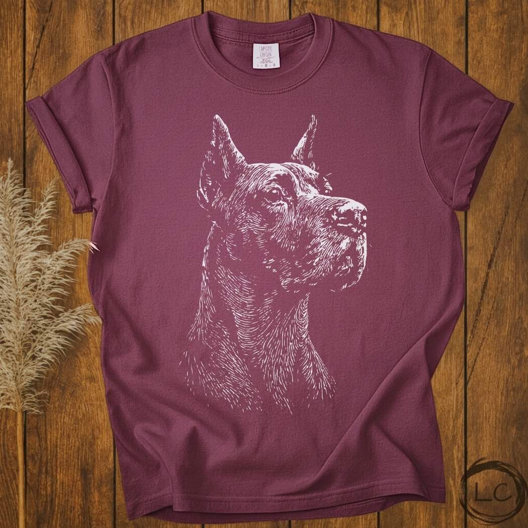 Great Dane Line Print T-Shirt