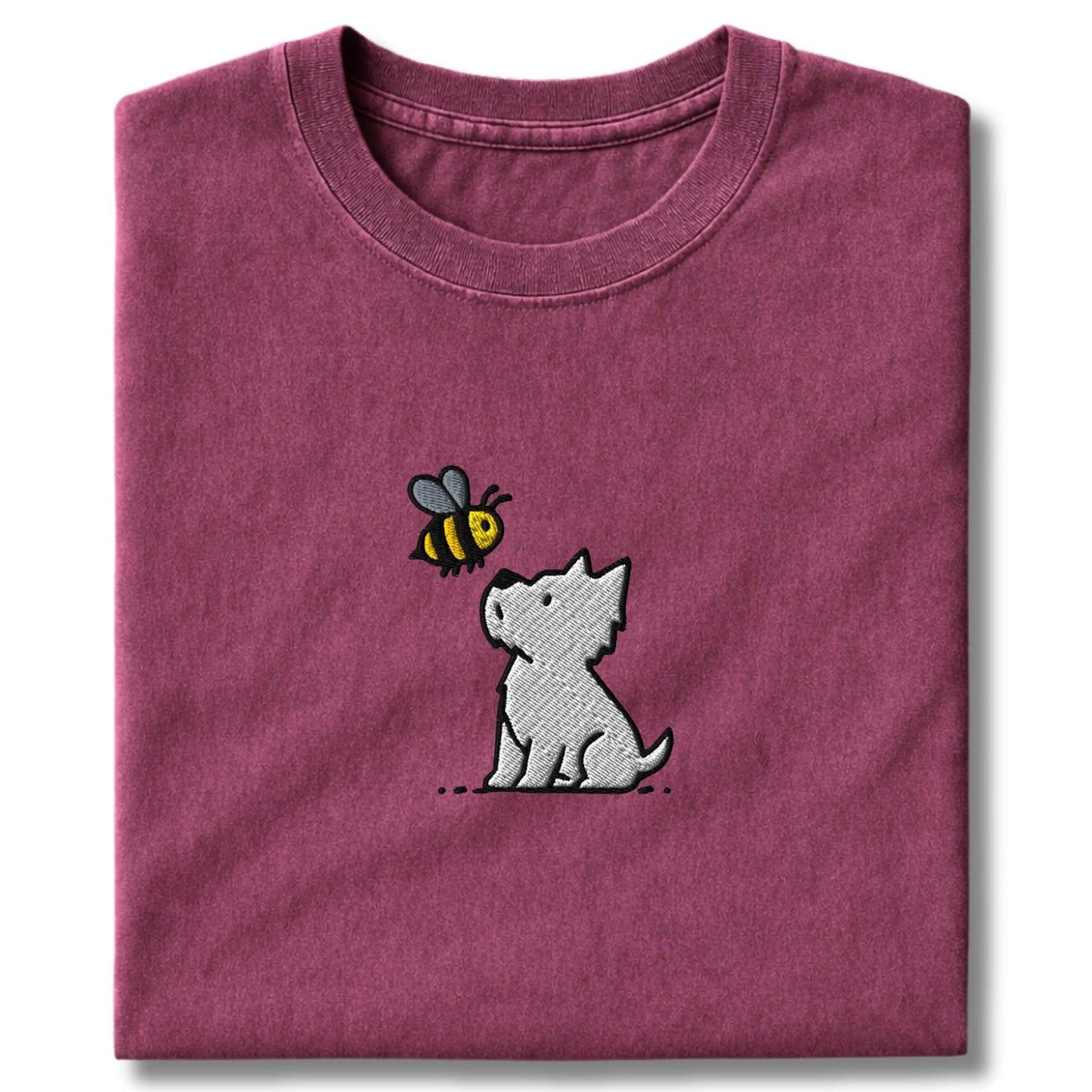 Embroidered Westie and Bee T-Shirt