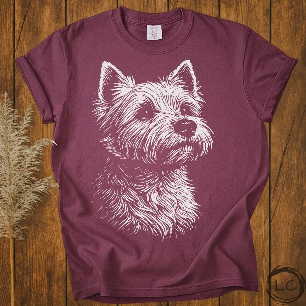 Westie Line Print T-Shirt