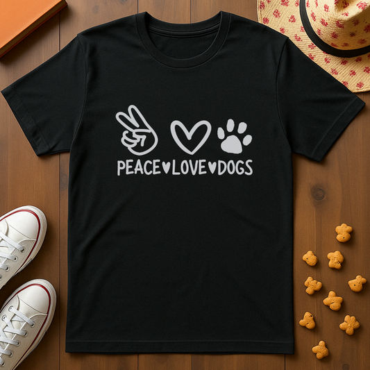 Peace,Love,Dogs T-Shirt