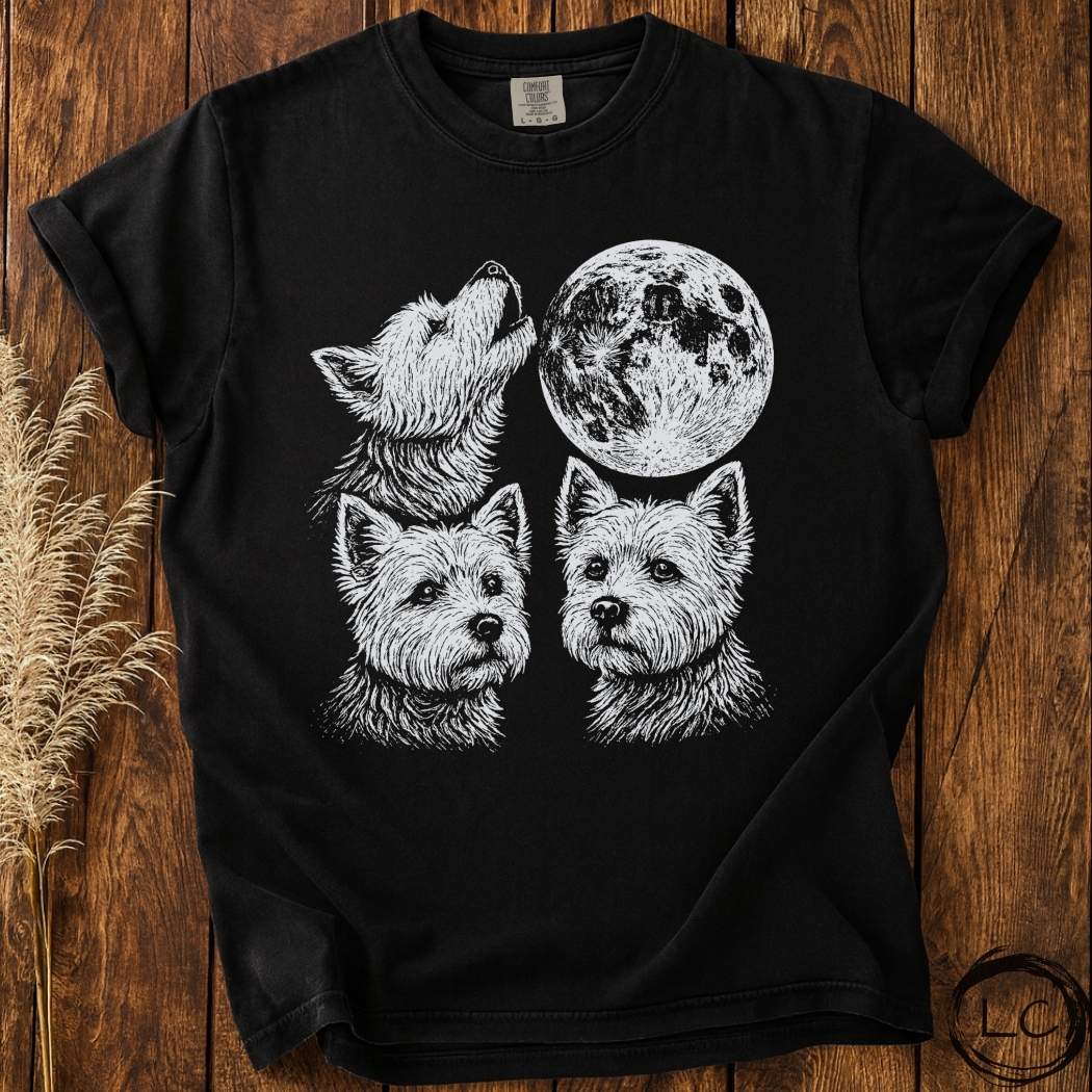 Three Westie Moon T-Shirt