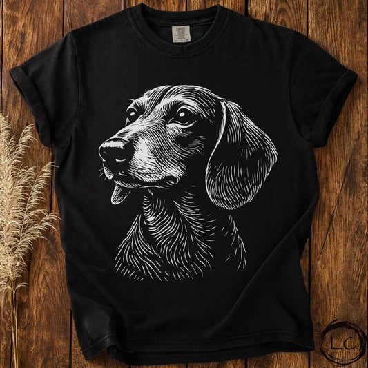 Dachshund Line Print T-Shirt