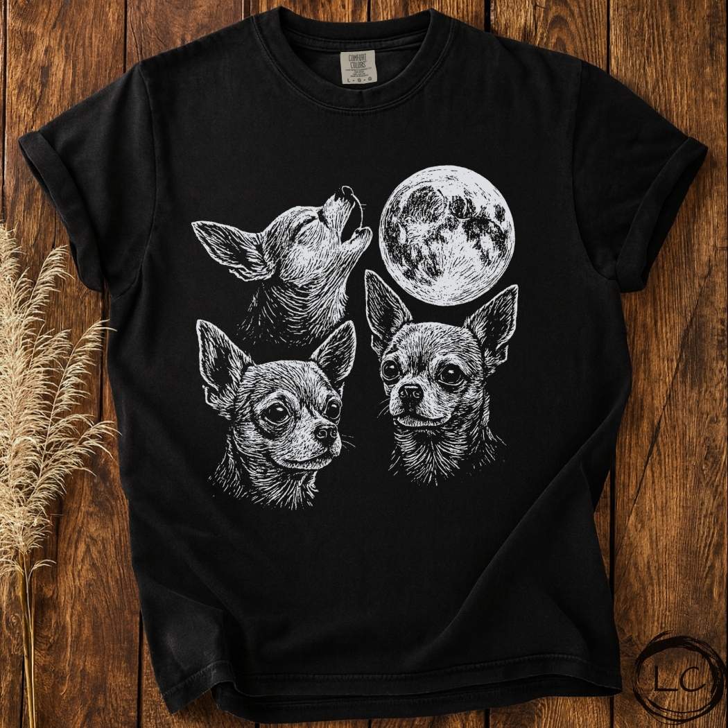 Three Chihuahua Moon T-Shirt