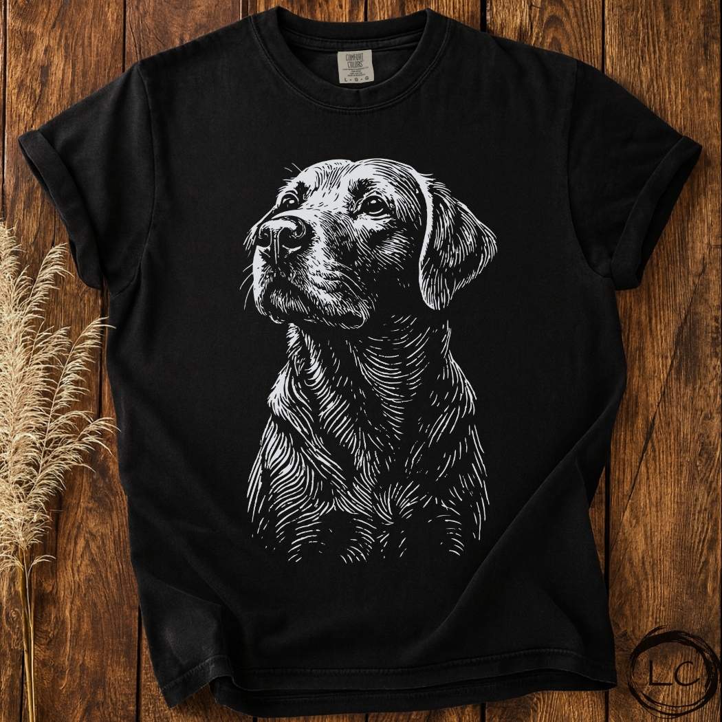 Labrador Retriever Line Print T-Shirt