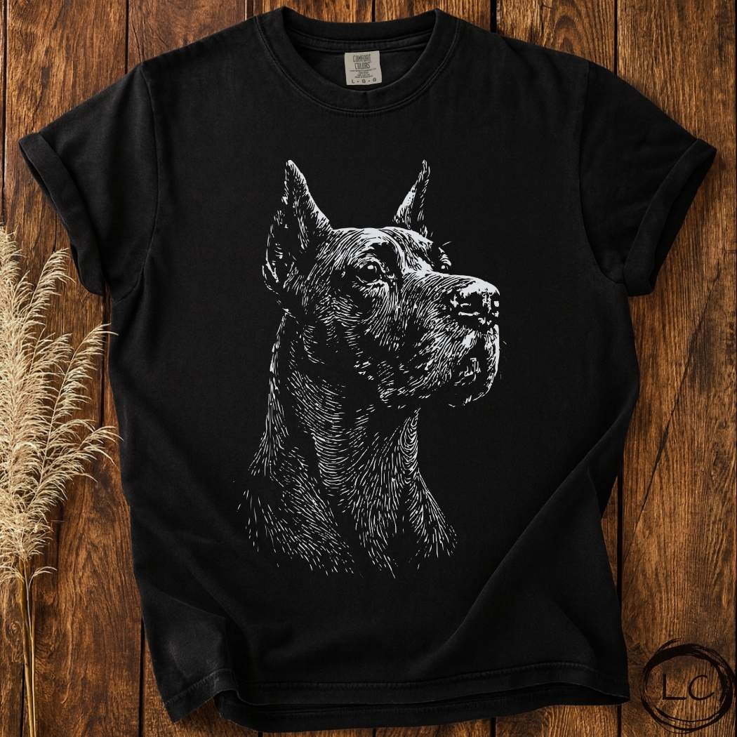 Great Dane Line Print T-Shirt