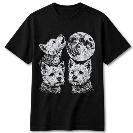 Three Westie Moon T-Shirt