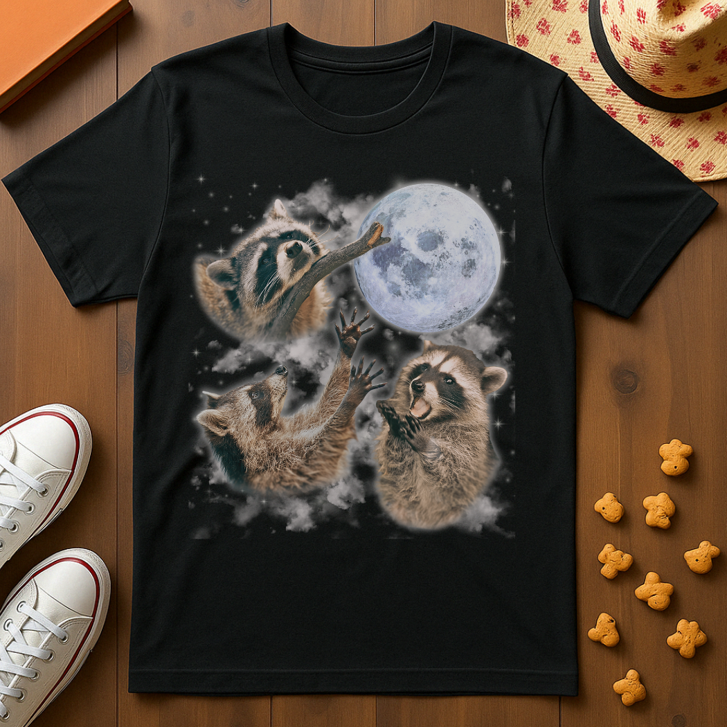 Three Racoon Moon T-Shirt