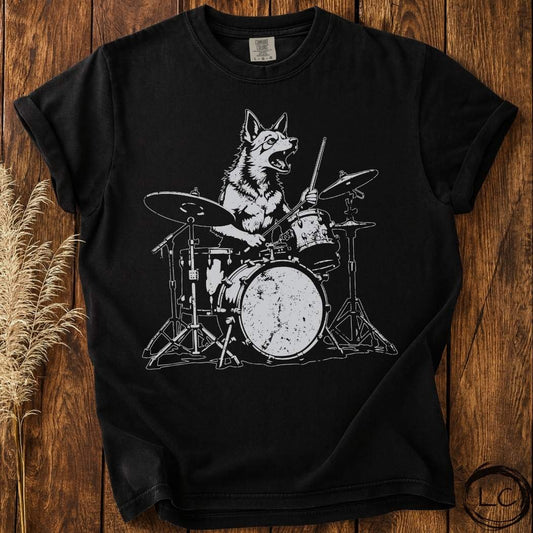 Dog Playing Drums T-Shirt
