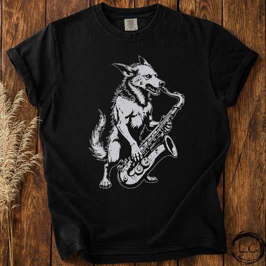 Dog Playing Saxophone T-Shirt