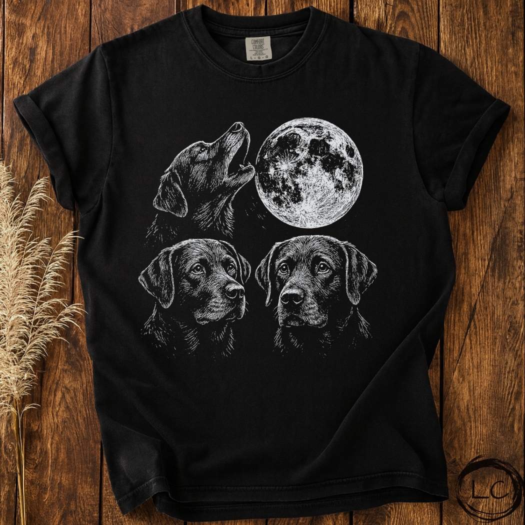 Three Labrador Retriever Moon T-Shirt