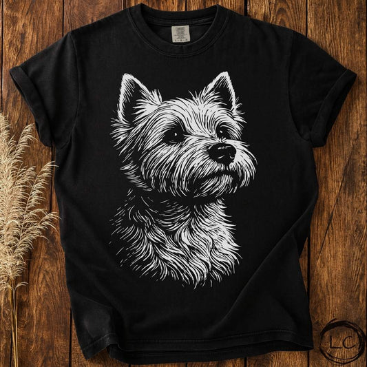 Westie Line Print T-Shirt