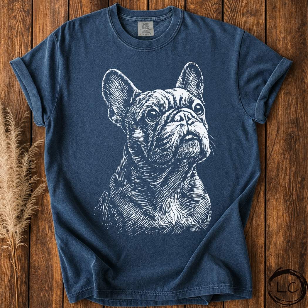 French Bulldog Line Print T-Shirt