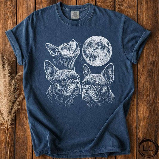 Three French Bulldog Moon T-Shirt