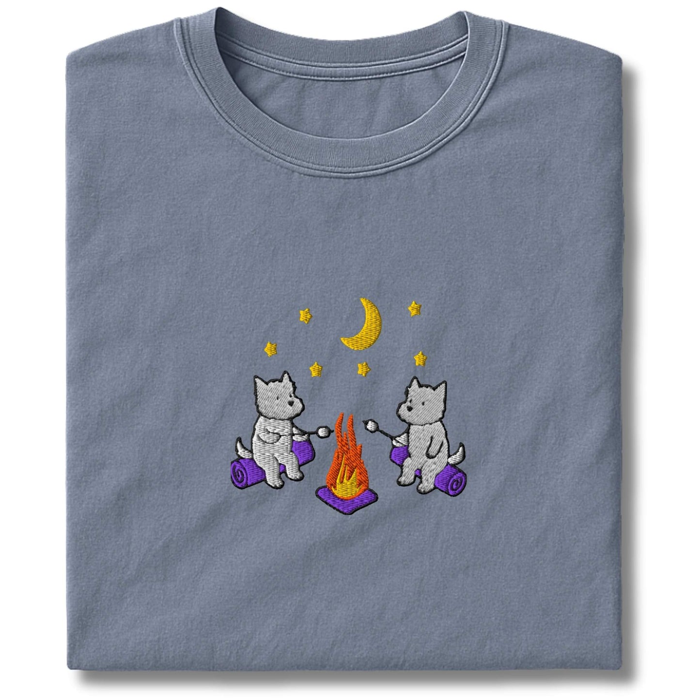 Embroidered Westie Campfire T-Shirt