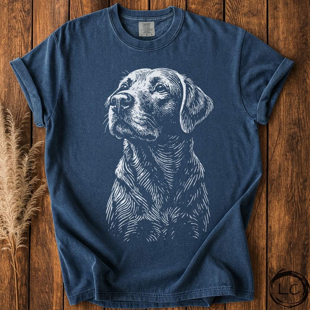 Labrador Retriever Line Print T-Shirt