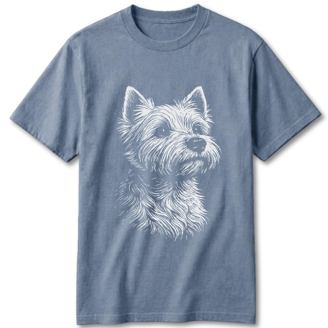 Westie Line Print T-Shirt