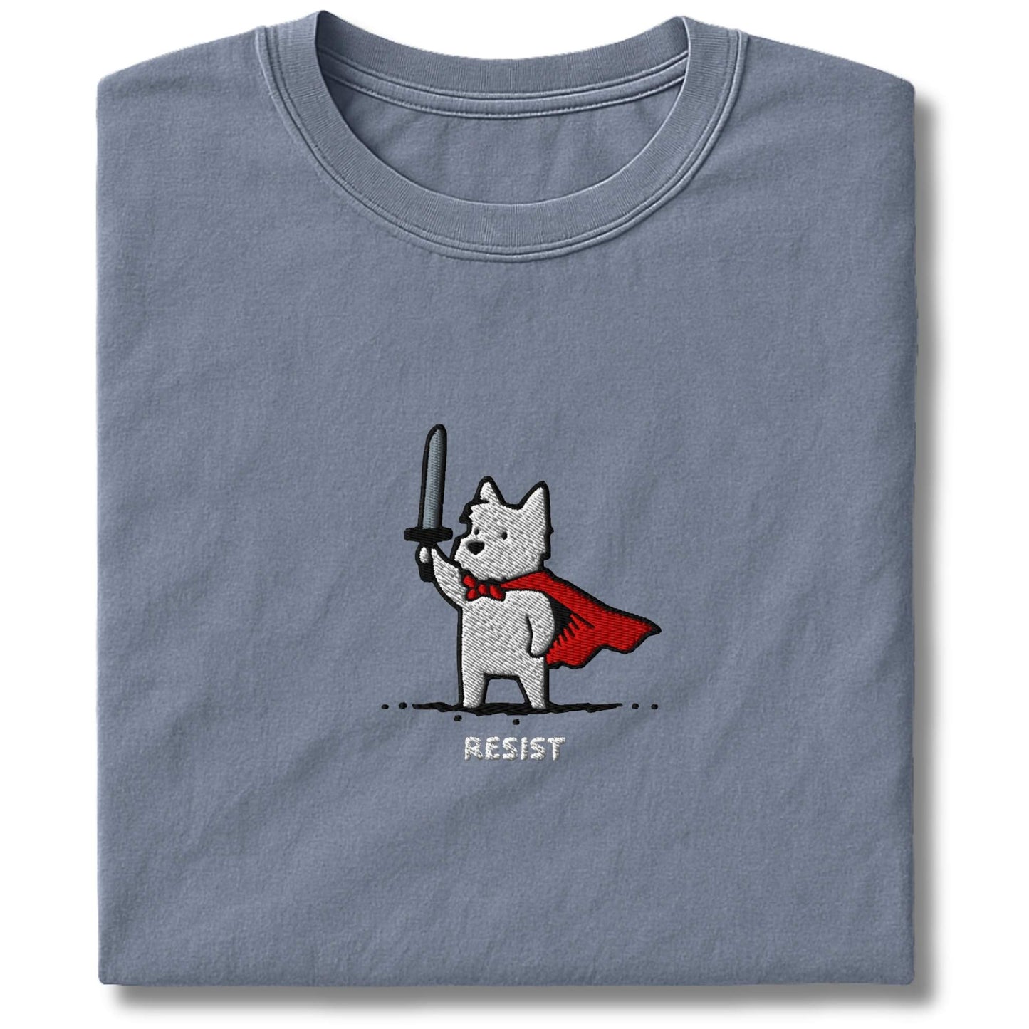 Embroidered Westie Resist T-Shirt