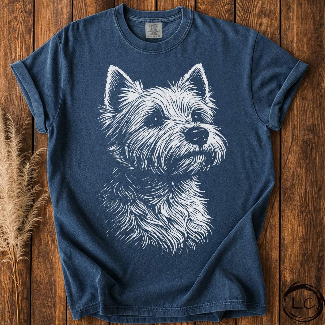 Westie Line Print T-Shirt