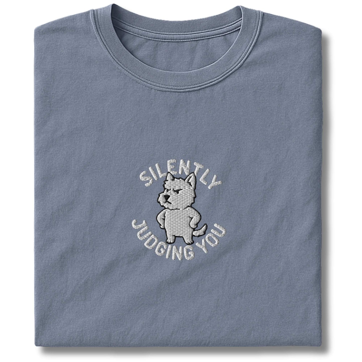 Embroidered Westie Judging You T-Shirt