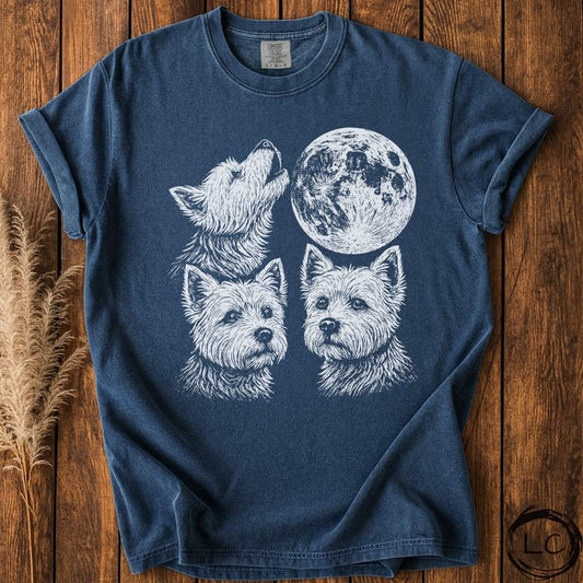 Three Westie Moon T-Shirt