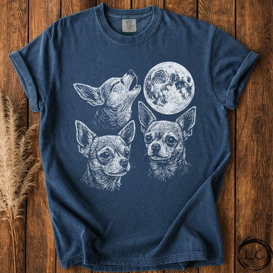 Three Chihuahua Moon T-Shirt