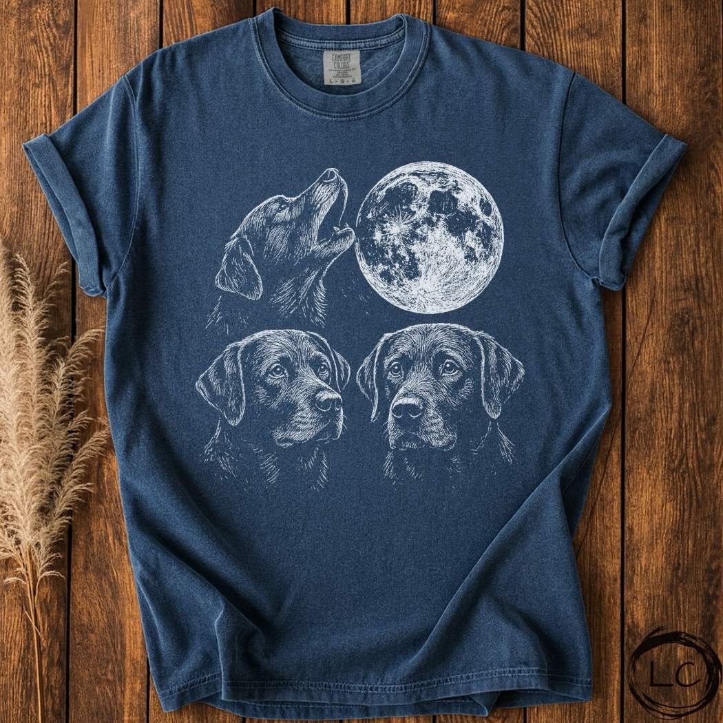 Three Labrador Retriever Moon T-Shirt