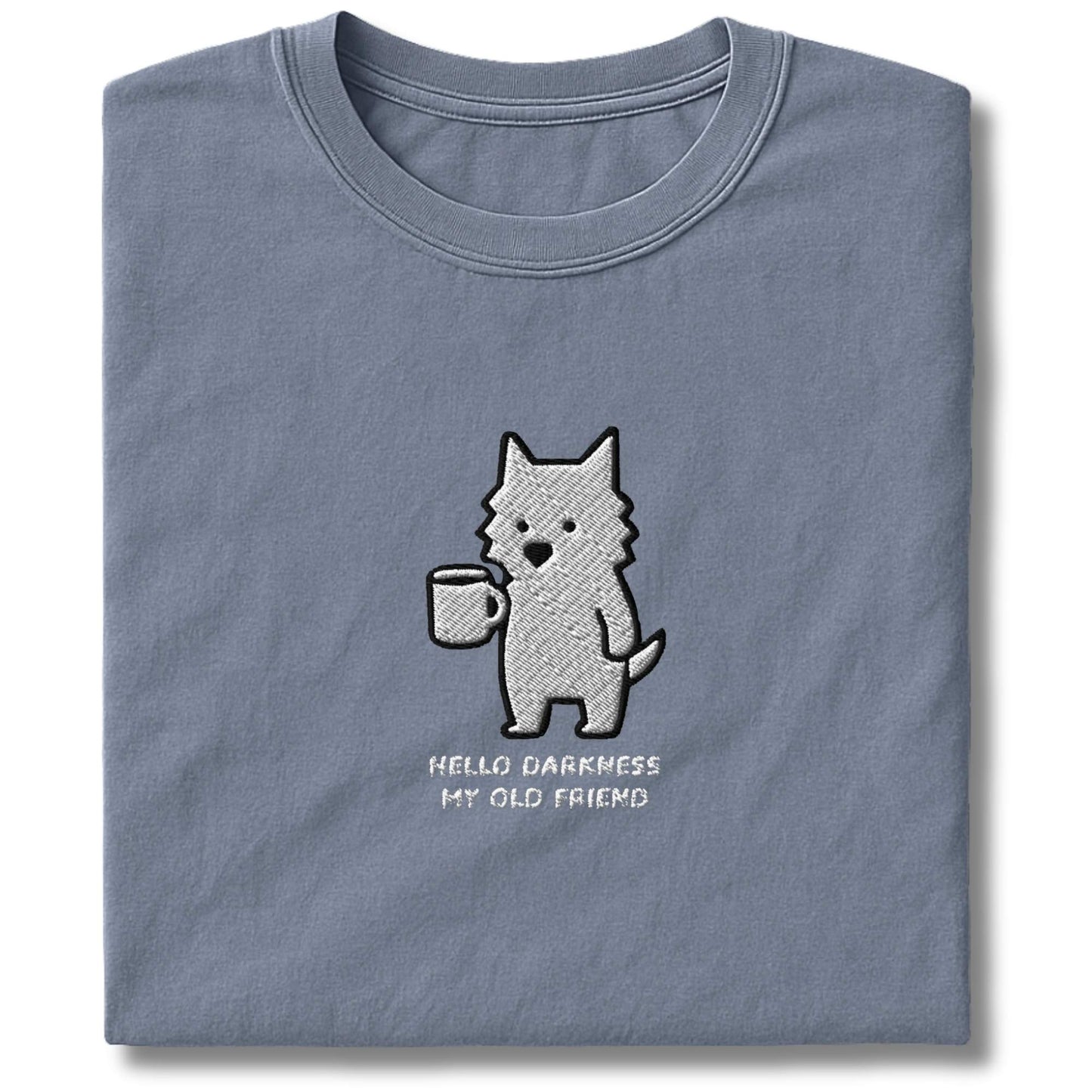 Embroidered Westie Hello Darkness T-Shirt