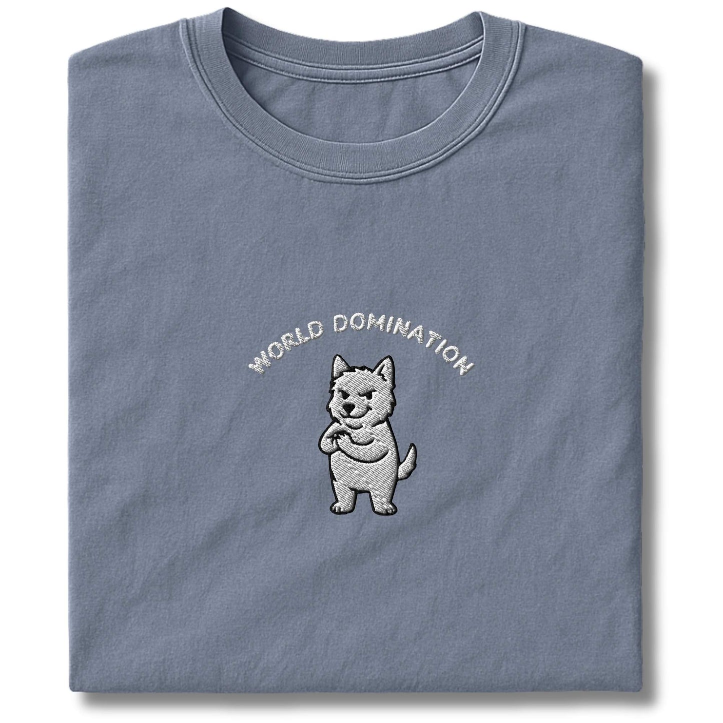 Embroidered Westie World Domination T-Shirt