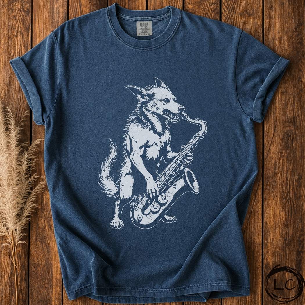 Dog Playing Saxophone T-Shirt