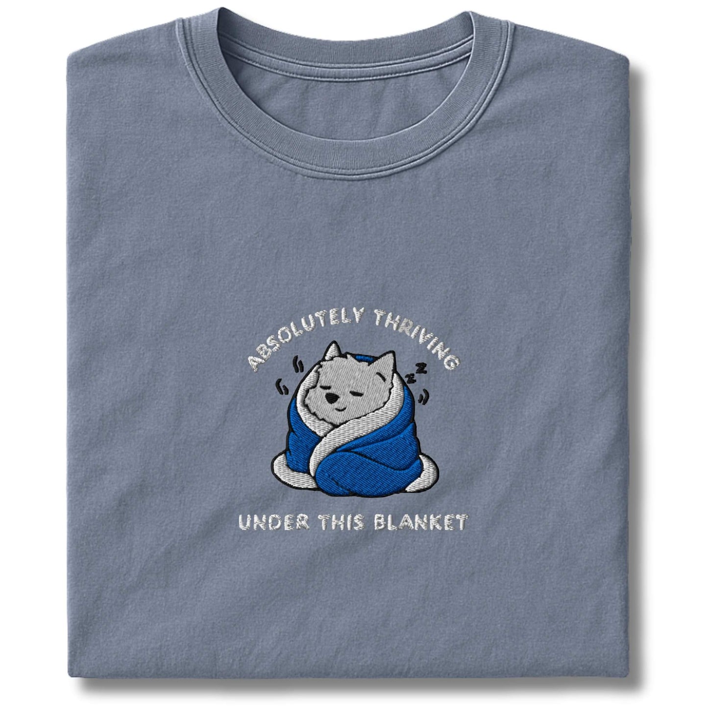 Embroidered Westie In Blanket T-Shirt