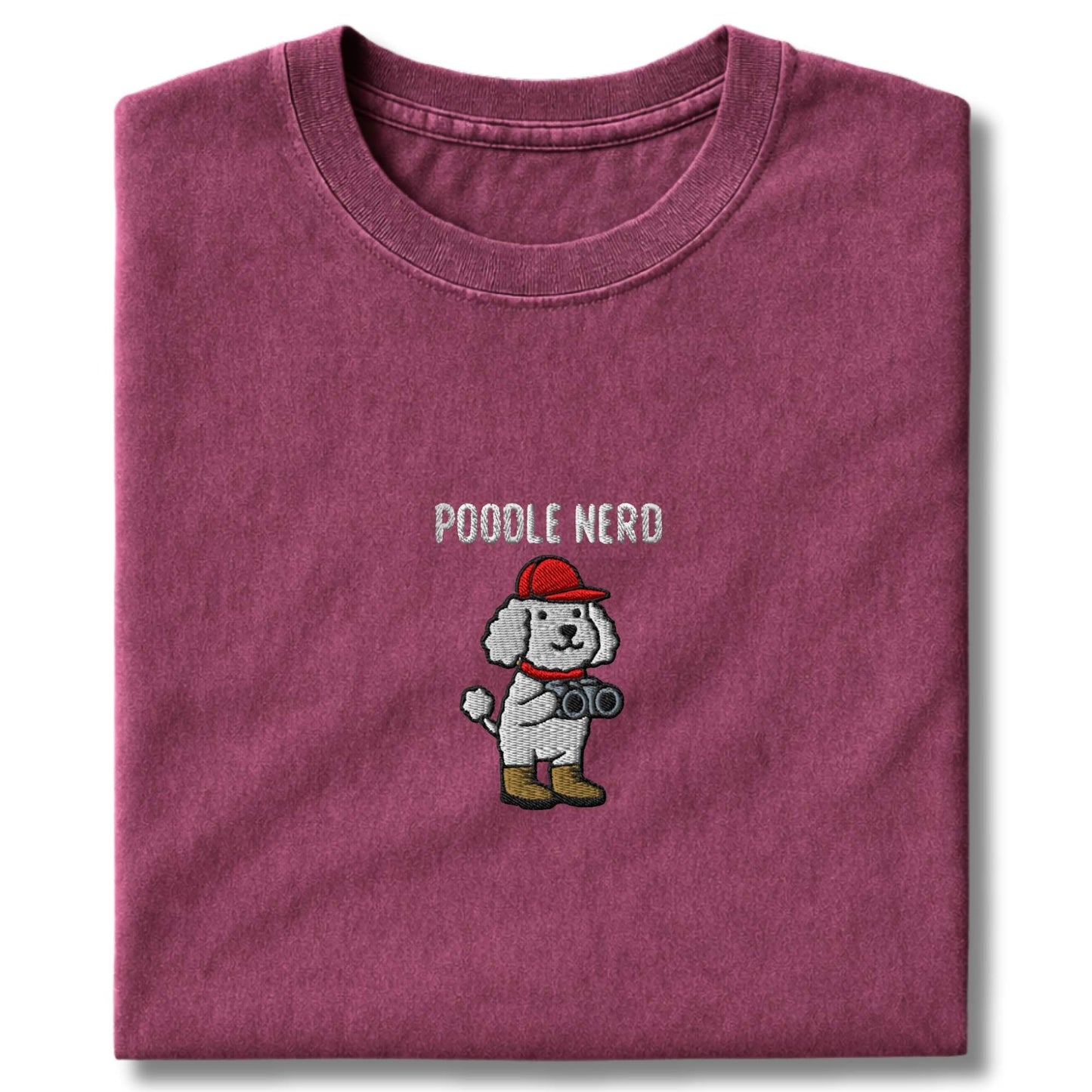 Embroidered Poodler Nerd T-Shirt
