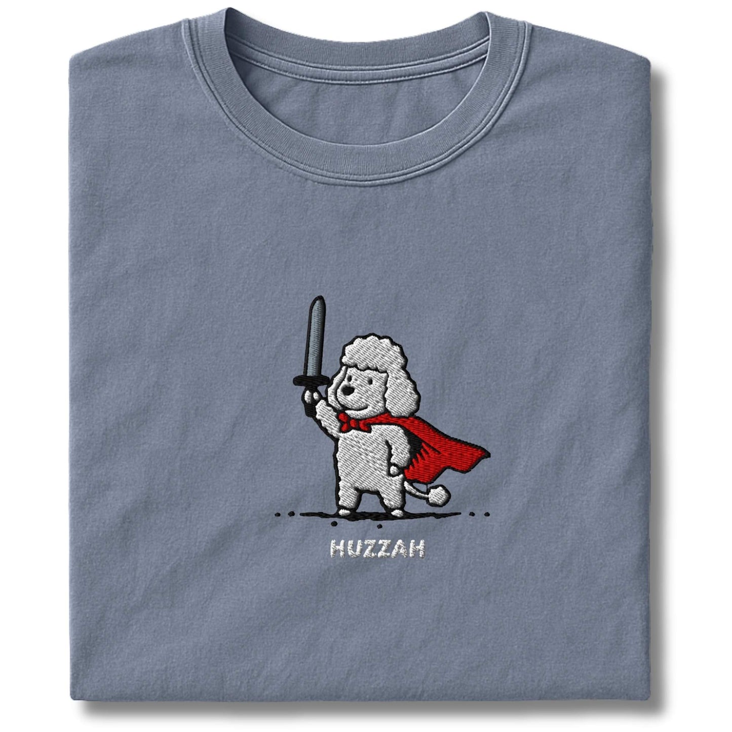 Embroidered Poodle Huzzah T-Shirt