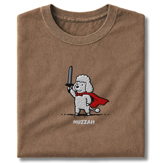Embroidered Poodle Huzzah T-Shirt