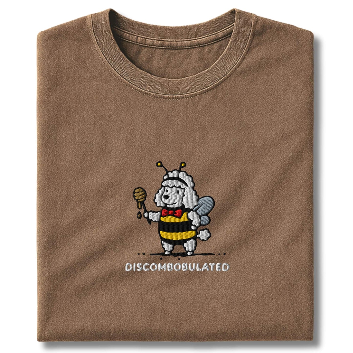 Embroidered Poodle Discombobulated T-Shirt