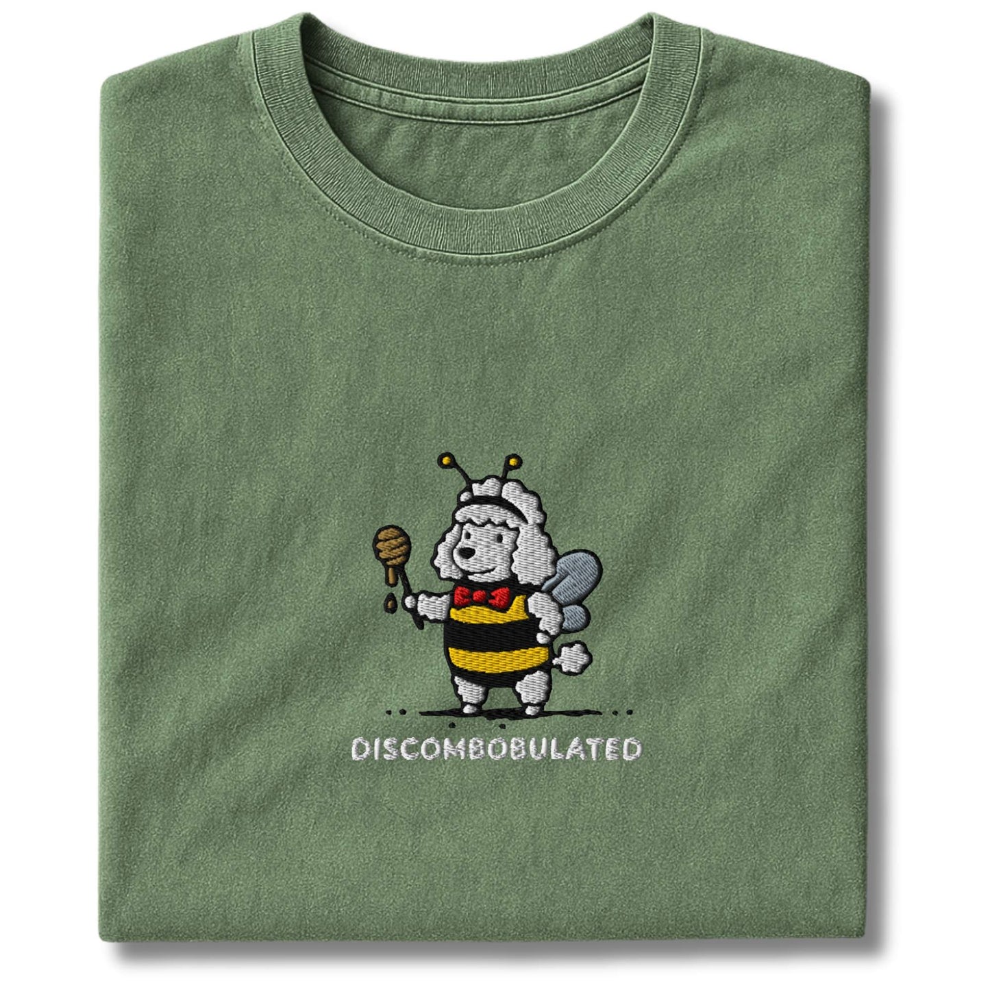 Embroidered Poodle Discombobulated T-Shirt