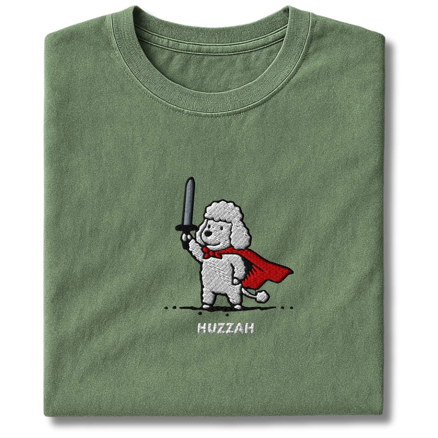 Embroidered Poodle Huzzah T-Shirt