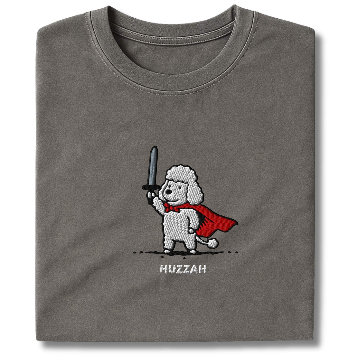 Embroidered Poodle Huzzah T-Shirt