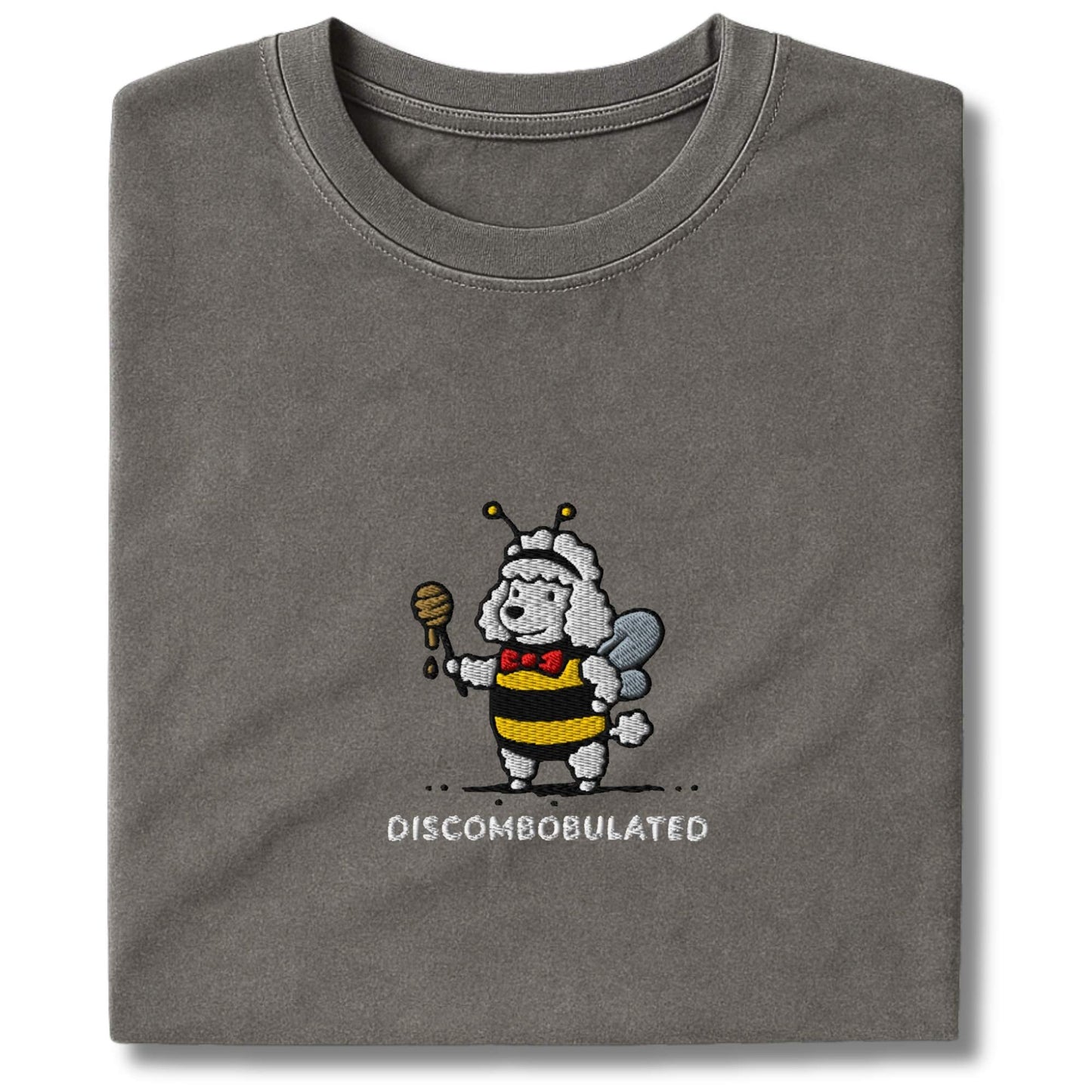 Embroidered Poodle Discombobulated T-Shirt