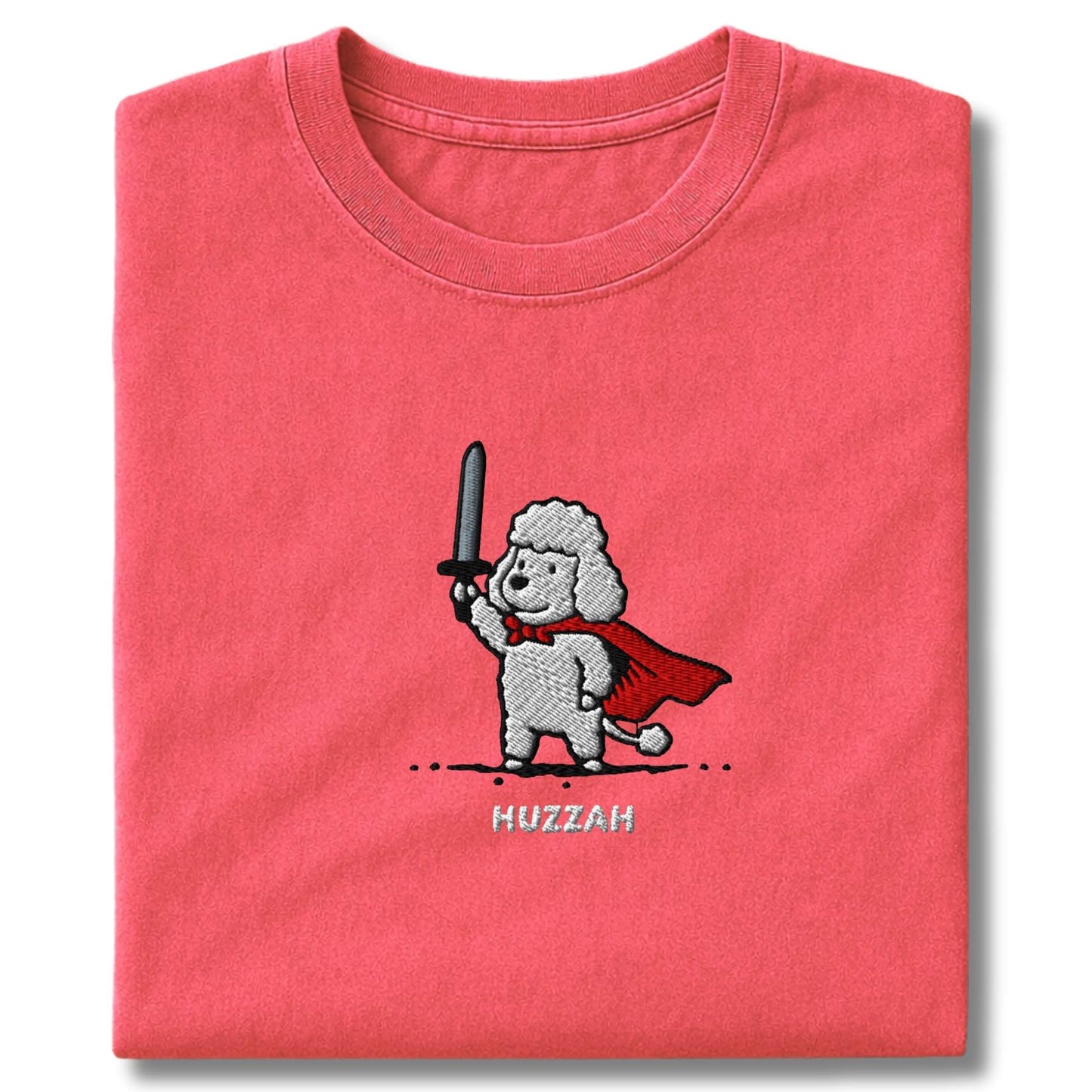 Embroidered Poodle Huzzah T-Shirt