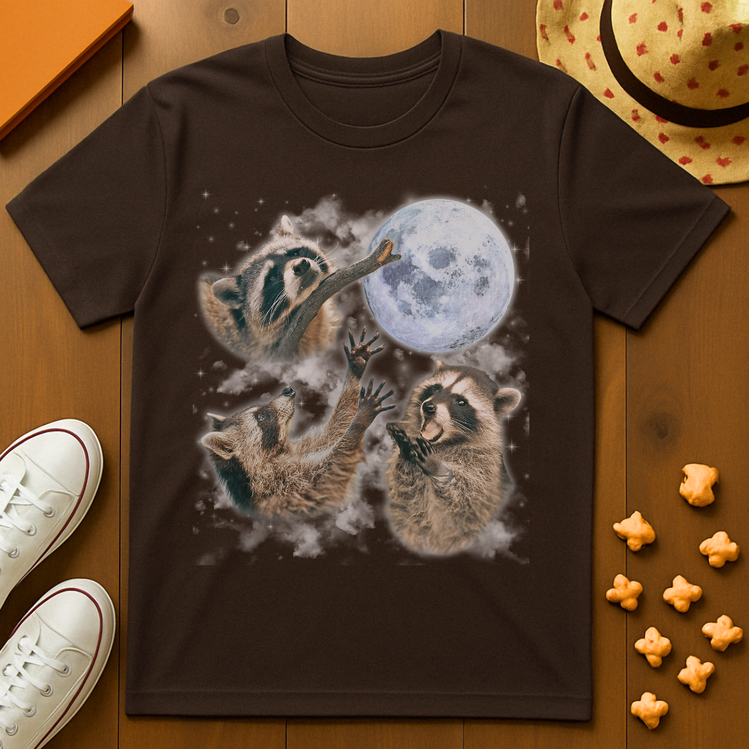 Three Racoon Moon T-Shirt